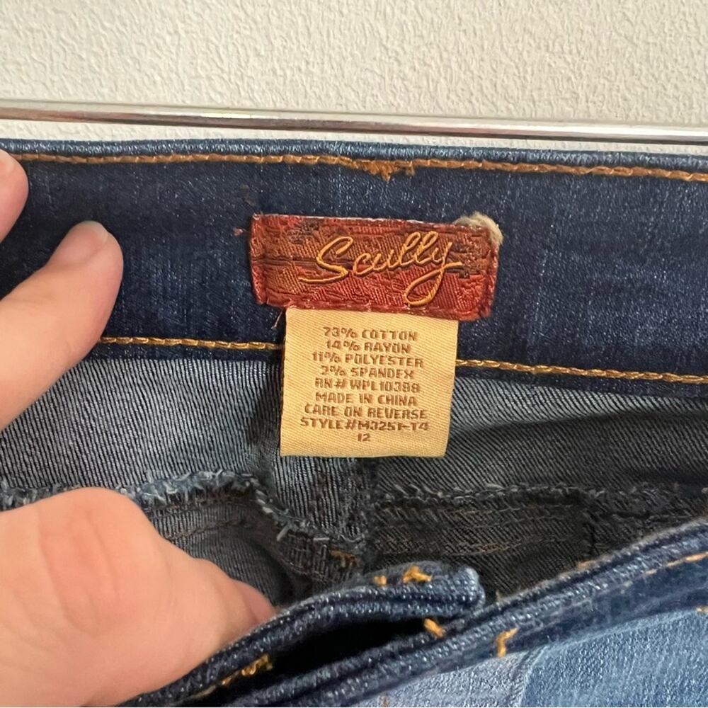 Scully Patchwork Striped Flared Jeans Woman Size 12 - Picture 5 of 8